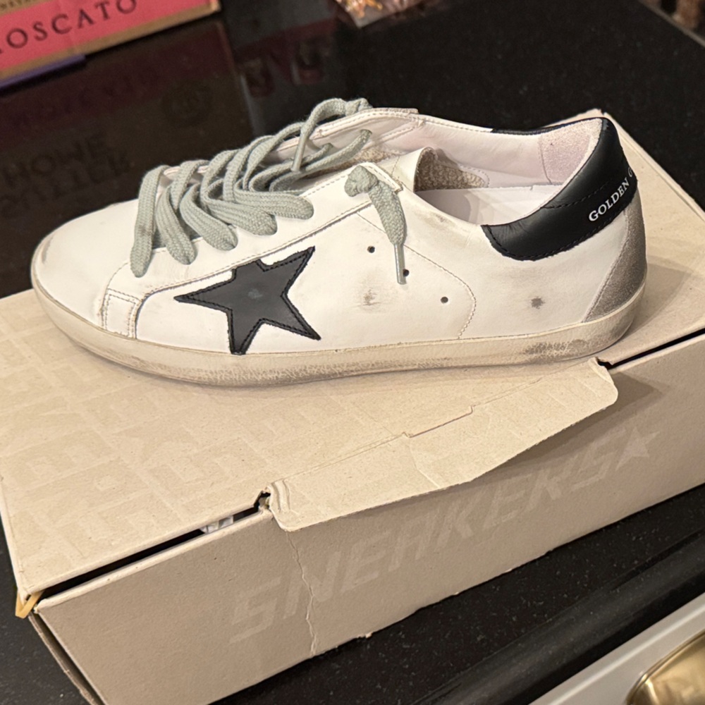 NIB Golden Goose Super Star leather sneakers. Size 39